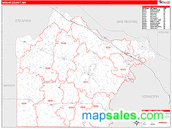 Wright County, MN Zip Code Wall Map