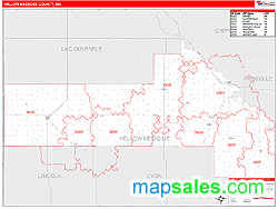 Yellow Medicine County, MN Zip Code Wall Map