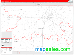 Alcorn County, MS Zip Code Wall Map