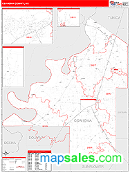 Coahoma County, MS Zip Code Wall Map