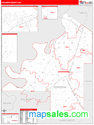 Coahoma County, MS Wall Map