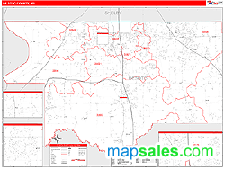 DeSoto County, MS Zip Code Wall Map