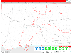 Franklin County, MS Wall Map