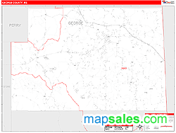 George County, MS Wall Map