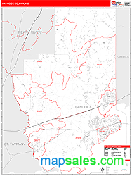 Hancock County, MS Wall Map