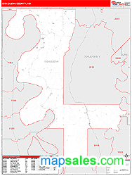 Issaquena County, MS Zip Code Wall Map