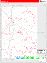 Pike County, MS Zip Code Wall Map