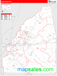 Rankin County, MS Zip Code Wall Map