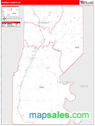 Sharkey County, MS Zip Code Wall Map