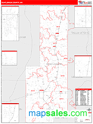 Sunflower County, MS Wall Map