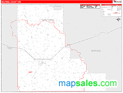 Walthall County, MS Zip Code Wall Map