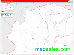 Wilkinson County, MS Zip Code Wall Map