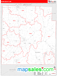 Barry County, MO Wall Map