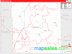 Daviess County, MO Zip Code Wall Map