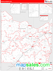 Franklin County, MO Zip Code Wall Map