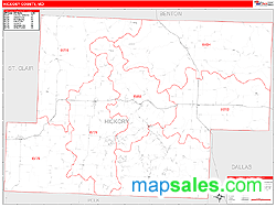 Hickory County, MO Wall Map