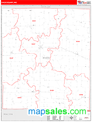Knox County, MO Wall Map
