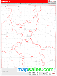 Knox County, MO Zip Code Wall Map