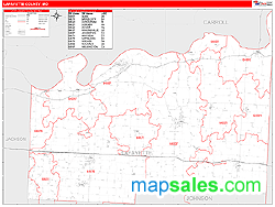 Lafayette County, MO Wall Map