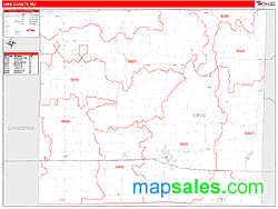 Linn County, MO Zip Code Wall Map