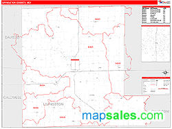 Livingston County, MO Wall Map