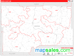 Maries County, MO Zip Code Wall Map