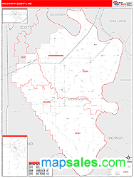 Mississippi County, MO Wall Map