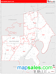 New Madrid County, MO Wall Map