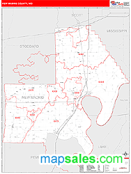 New Madrid County, MO Zip Code Wall Map