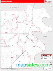 Pemiscot County, MO Zip Code Wall Map