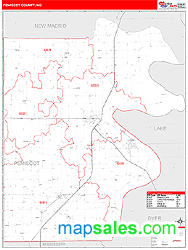 Pemiscot County, MO Wall Map