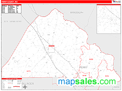 Perry County, MO Zip Code Wall Map