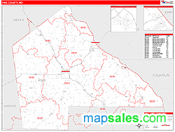 Pike County, MO Zip Code Wall Map