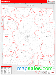 Polk County, MO Wall Map