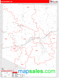 Pulaski County, MO Zip Code Wall Map