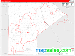 Ralls County, MO Zip Code Wall Map