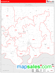 Ray County, MO Zip Code Wall Map