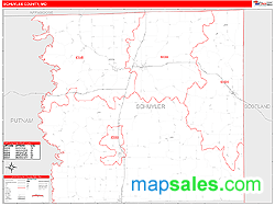 Schuyler County, MO Zip Code Wall Map