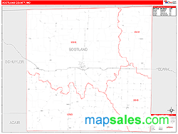 Scotland County, MO Zip Code Wall Map