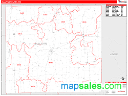 Sullivan County, MO Wall Map