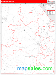 Washington County, MO Zip Code Wall Map