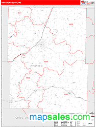 Webster County, MO Zip Code Wall Map