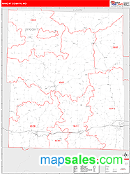 Wright County, MO Zip Code Wall Map