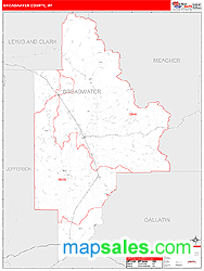 Broadwater County, MT Zip Code Wall Map