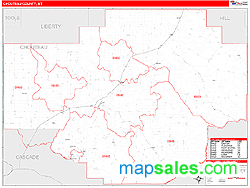 Chouteau County, MT Wall Map