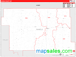 Daniels County, MT Zip Code Wall Map