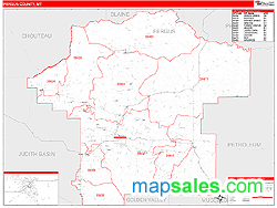 Fergus County, MT Wall Map