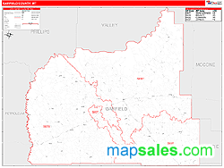 Garfield County, MT Wall Map