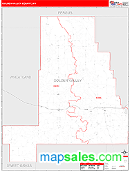 Golden Valley County, MT Zip Code Wall Map