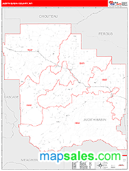 Judith Basin County, MT Zip Code Wall Map